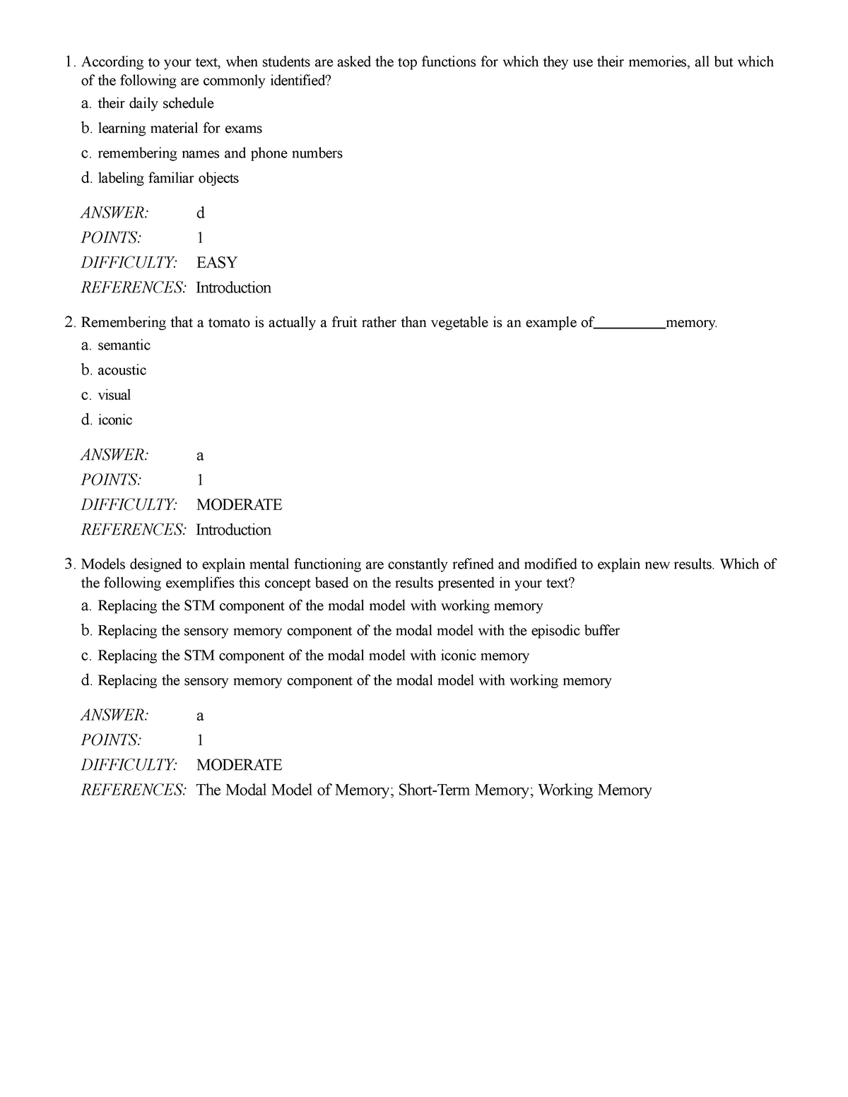 Sample/practice Exam 2016, Questions And Answers - 1. According To Your ...