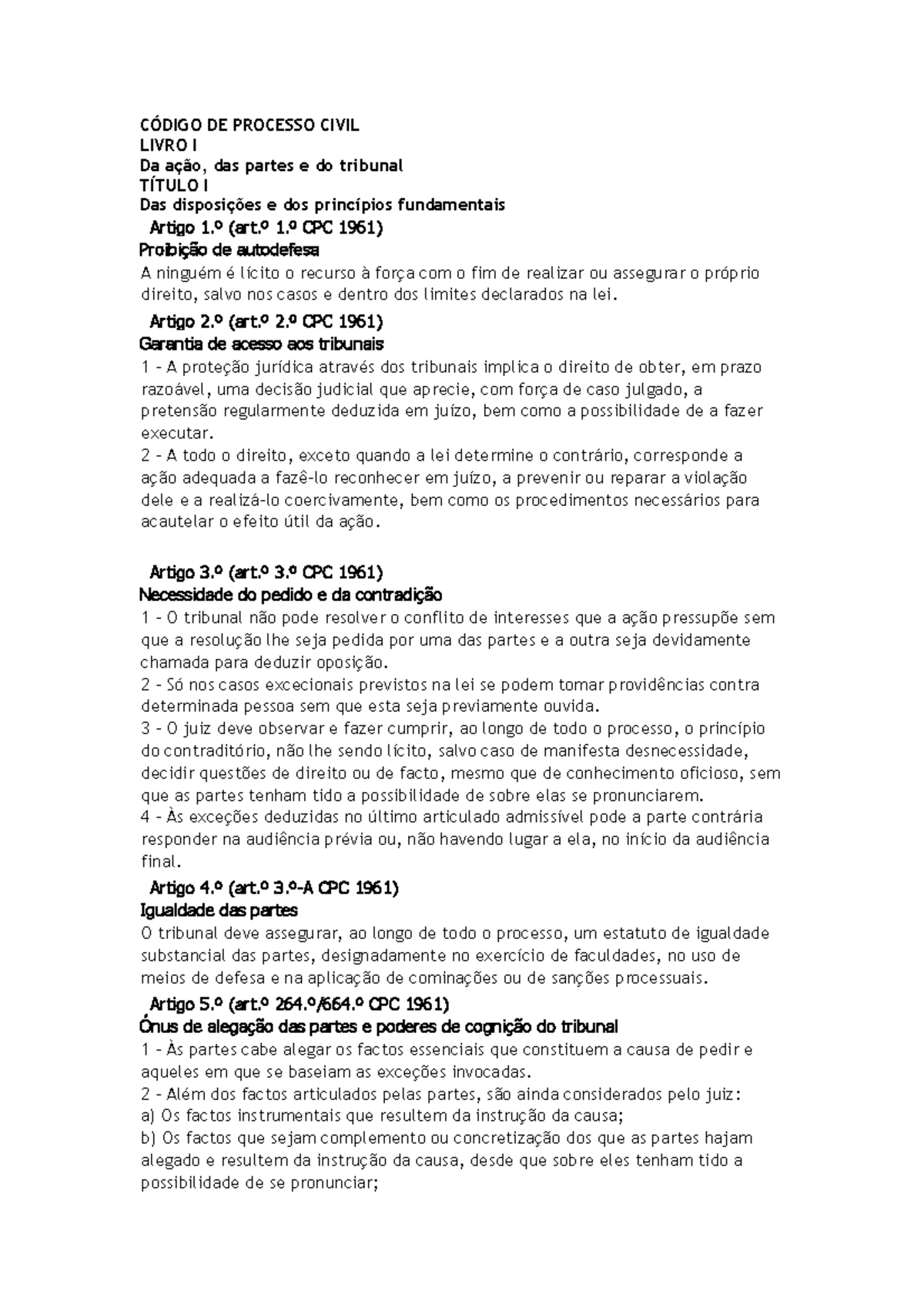 Código DE Processo Civil imprimir - CÓDIGO DE PROCESSO CIVIL LIVRO I Da ...