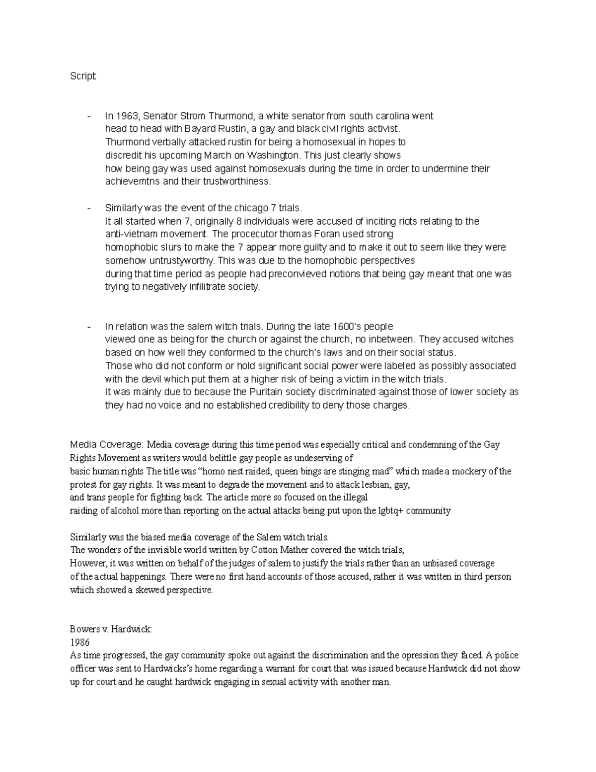 Stone wall - Script: In 1963, Senator Strom Thurmond, a white senator ...