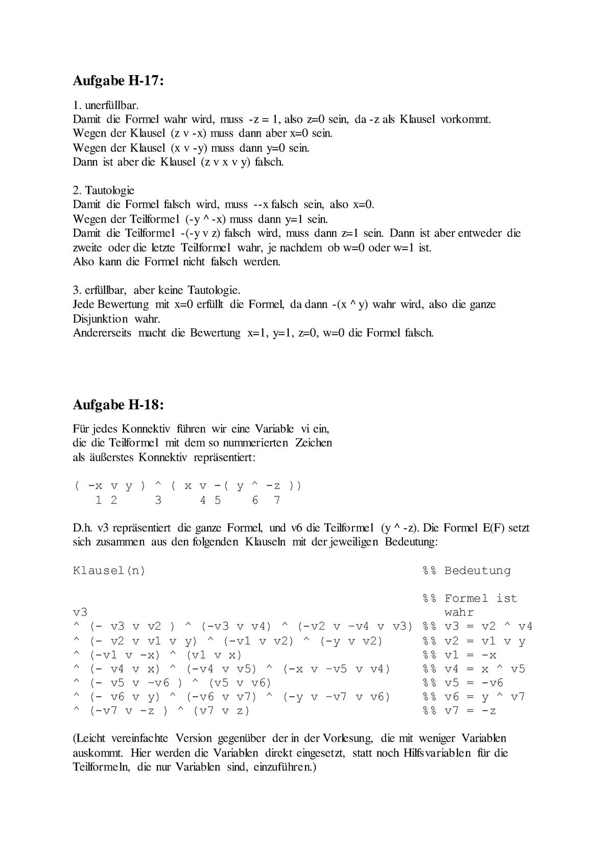 Theoretische Informatik Ss16 Blatt 11 Musterlosung Studocu