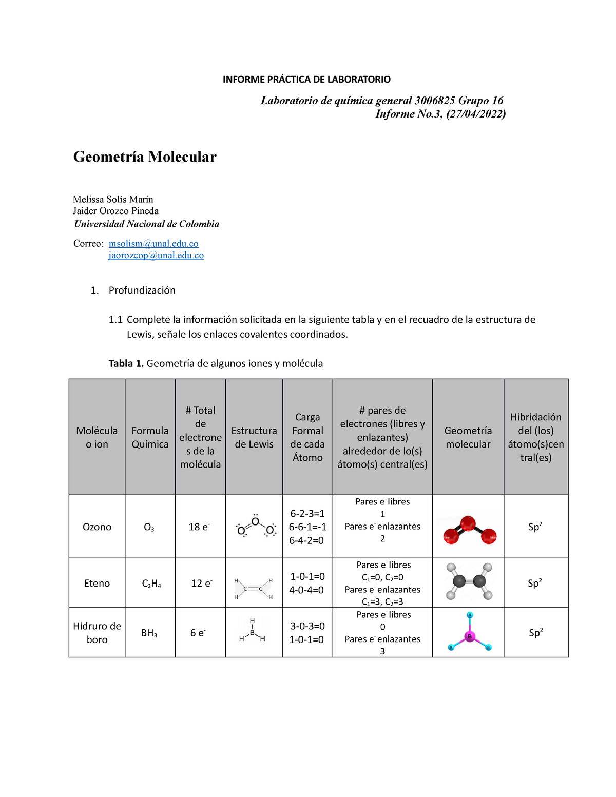 3. Práctica N°3 - Laboratorio Química General - INFORME PRÁCTICA DE ...