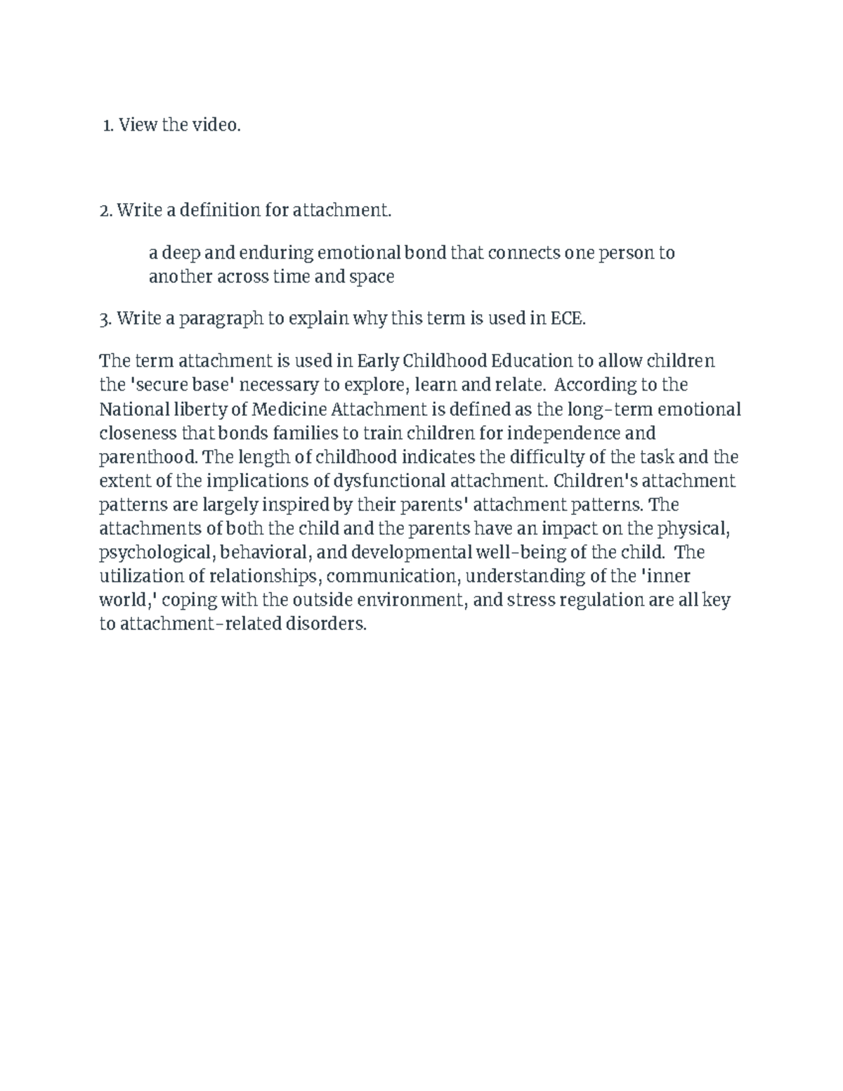 Justine Cognitive Development - View the video. Write a definition for ...