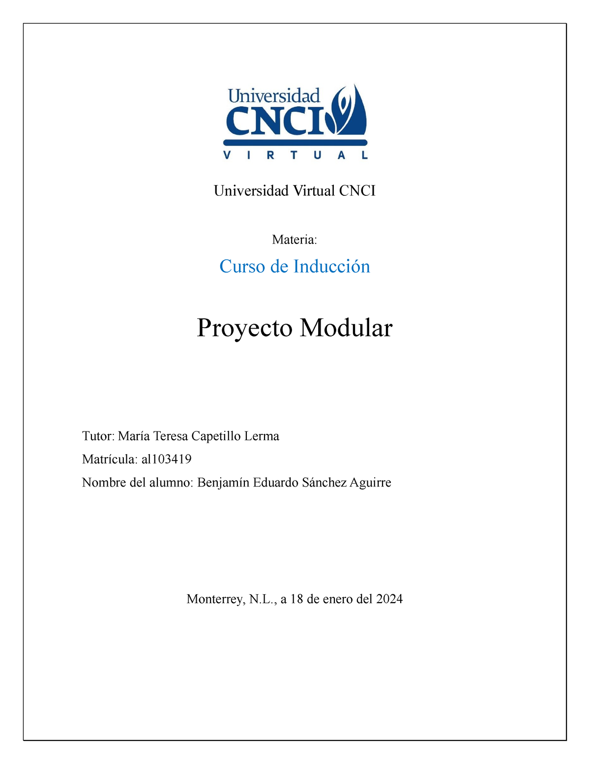 Proyecto Modular - Licenciatura E Ingeniería - Universidad Virtual CNCI ...