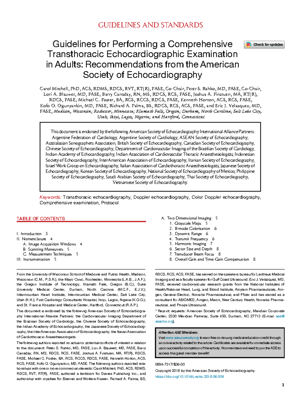 2019 ComprehensiveTTE GUIDELINES AND STANDARDS Guidelines for(00)
