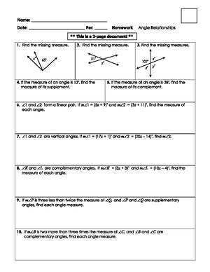 1-1 Notes - Geometry Work - Geo22 - Studocu