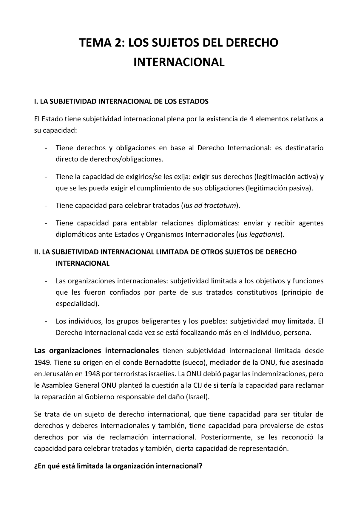 Tema 2: Los Sujetos Del Derecho Internacional - TEMA 2: LOS SUJETOS DEL ...