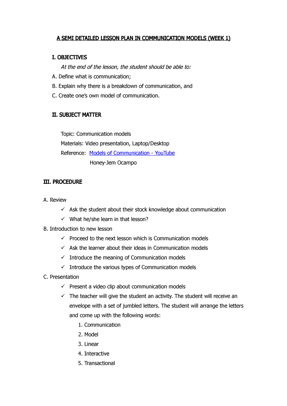 a-semi-detailed-lesson-plan-in-communication-models-week-1-a-semi