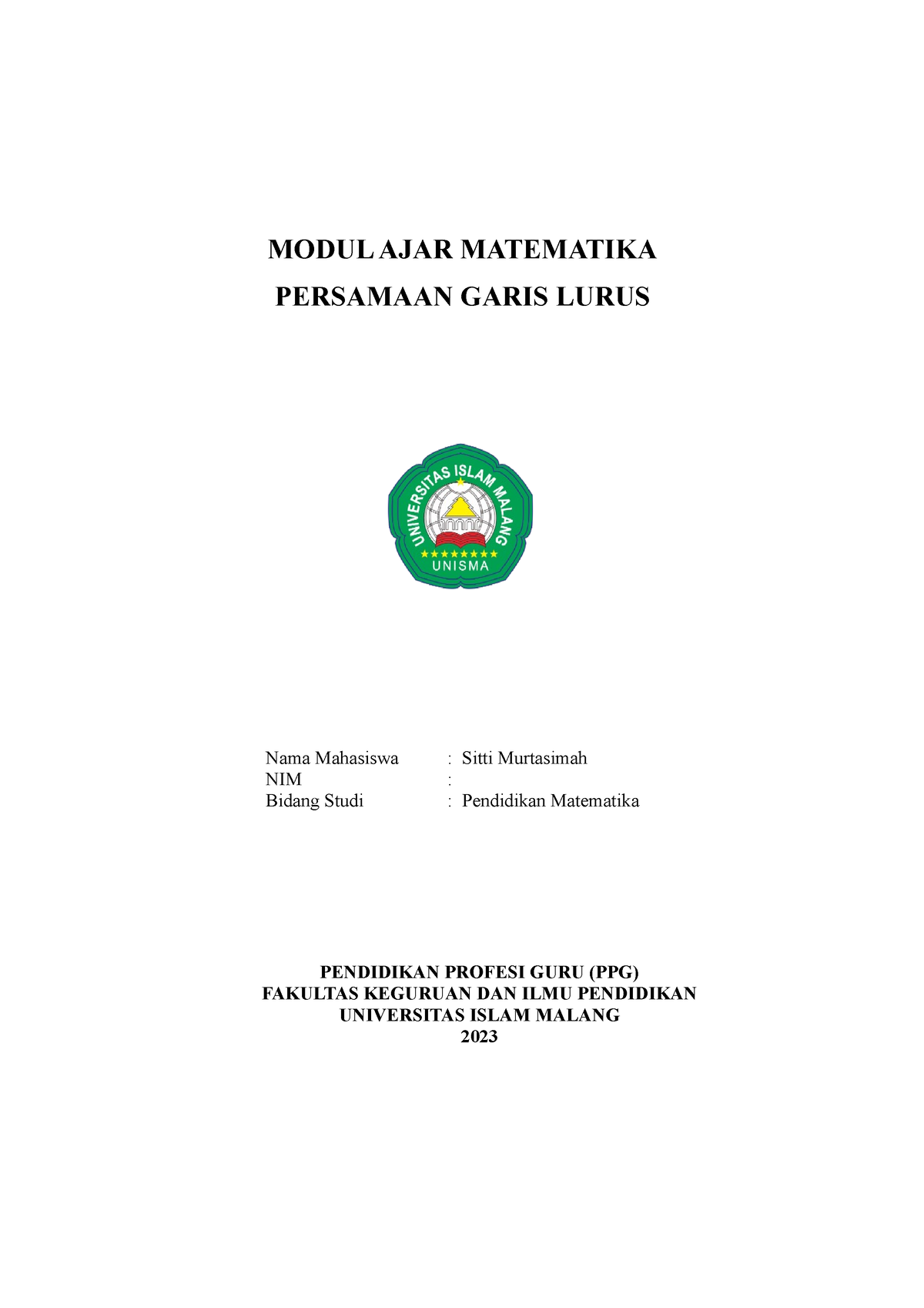 Modul AJAR Matematika-PB - Modul Ajar Rpp - Studocu