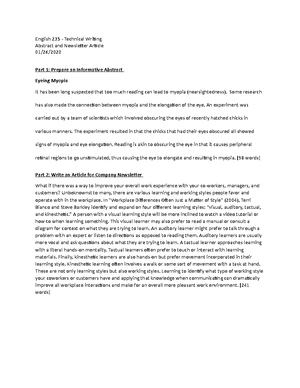 Documenting Sources in APA - English 235 - Technical Writing ...
