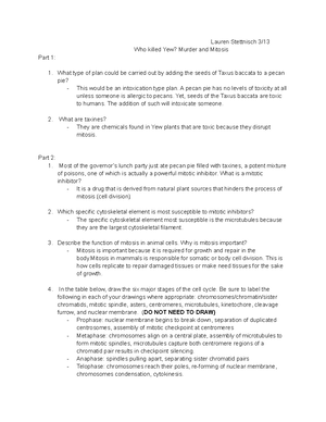 Bio of cancer apoptosis assignment - Apoptosis Case Study Part I ...