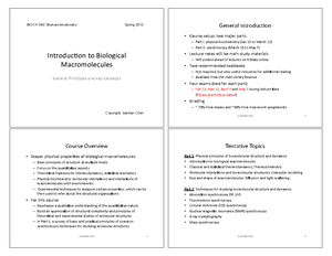 Chapter 3 - Biological Macromolecules - 3 | Synthesis of Biological ...