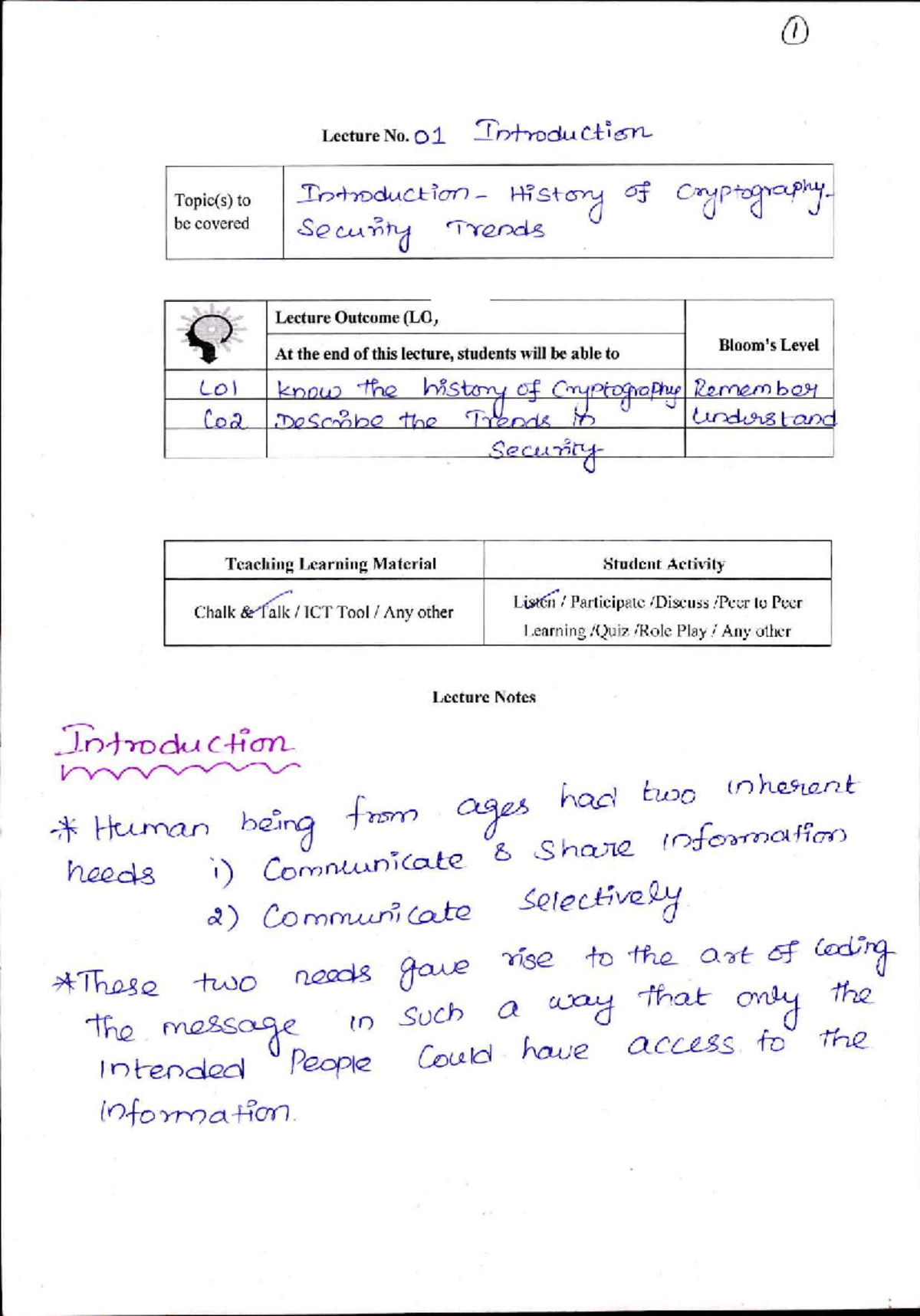 CNS Unit 1 - Cryptography and Network Security - Studocu