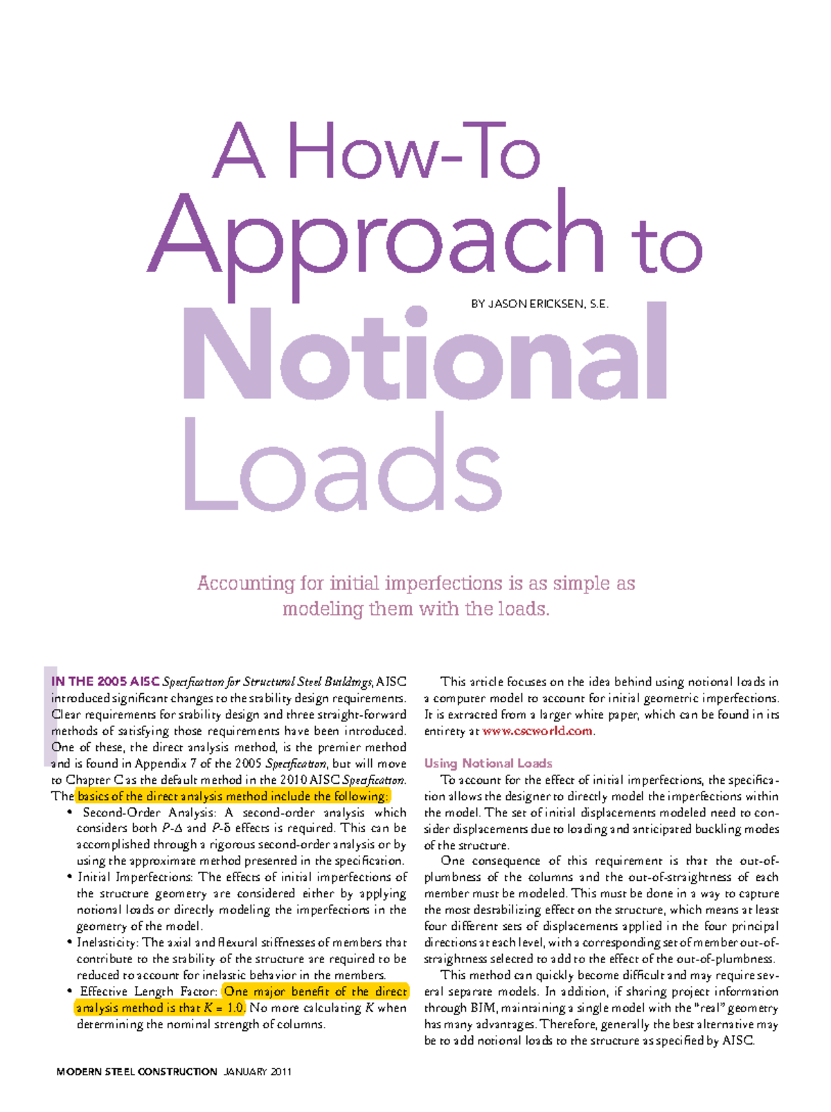 AISC Notional Load Warning Popup Annotation Has A Missing Or Invalid
