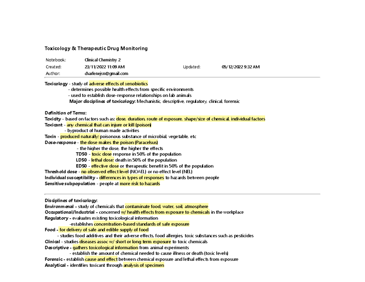 ToxicologyandTDM none Notebook Clinical Chemistry 2 Created 23