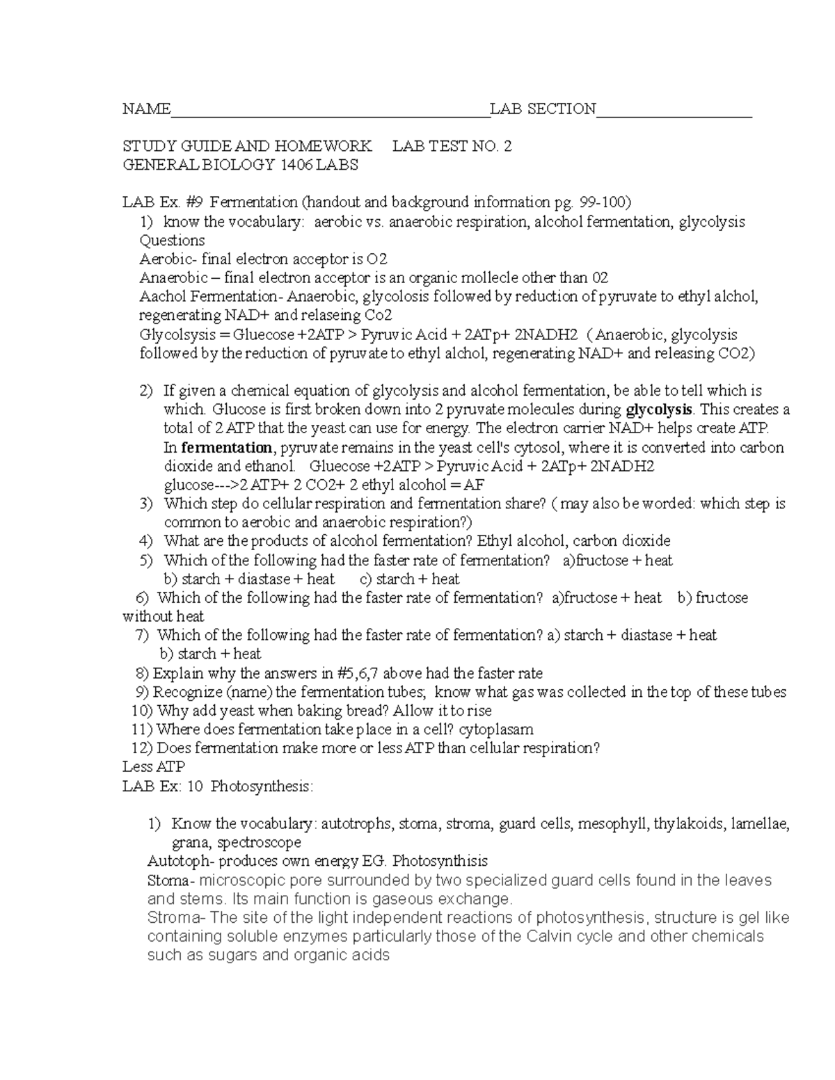 Practical II review (1) 1 - NAME ...