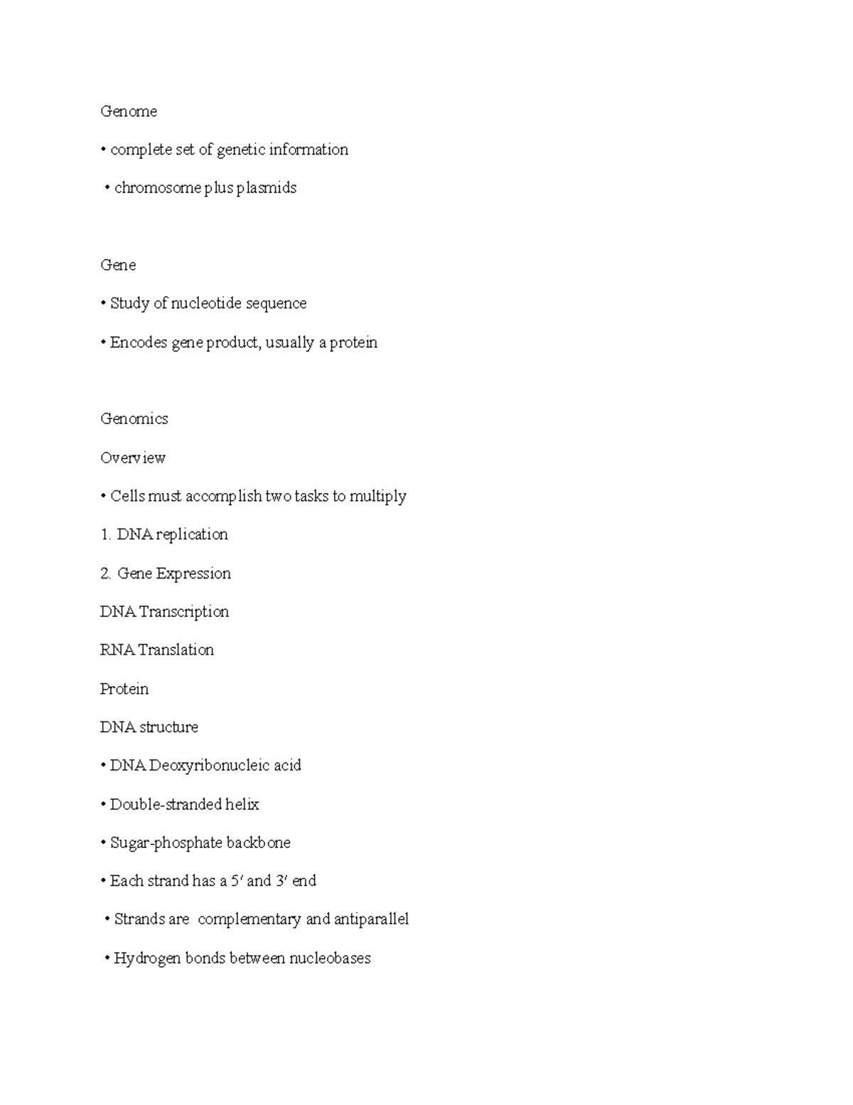 Transcription in Microbes Microbiology - Genome complete set of genetic ...
