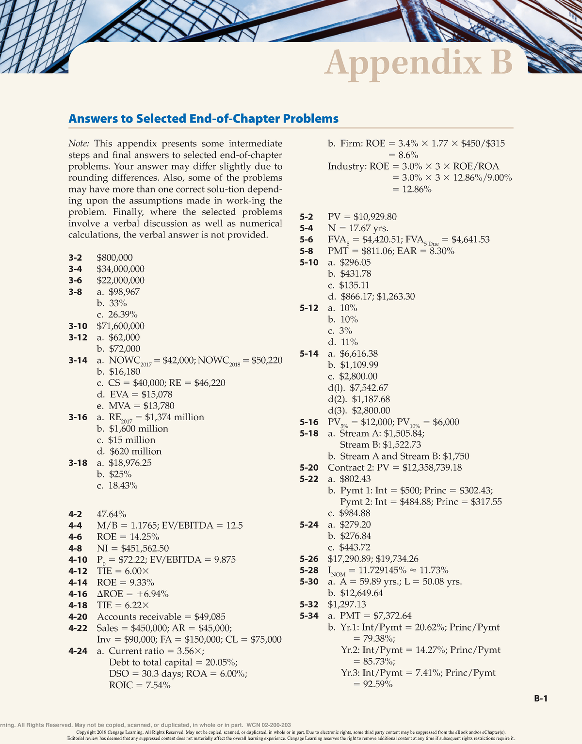 Fundamentals Of Financial Management 279 - Appendix B B- Answers To ...