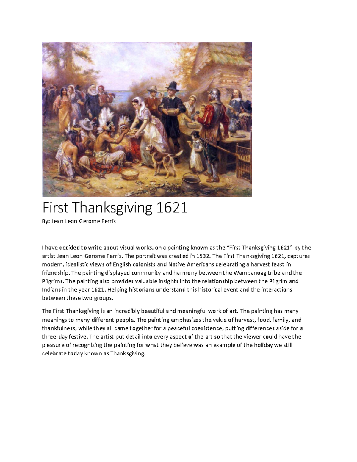 The first thanksgiving lasted how many days in 1621