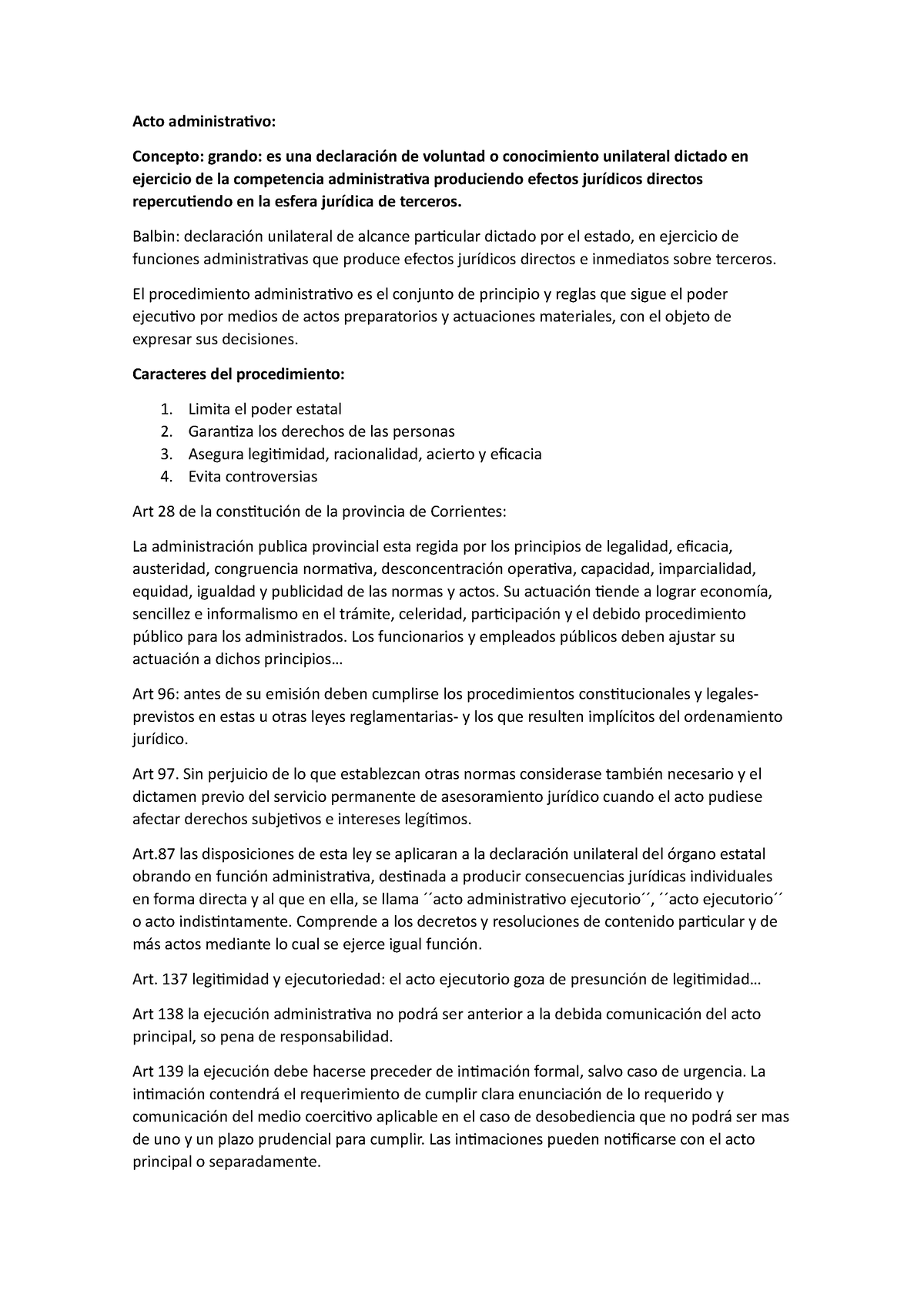 Acto Administrativo Catedra B - Acto Administrativo: Concepto: Grando ...