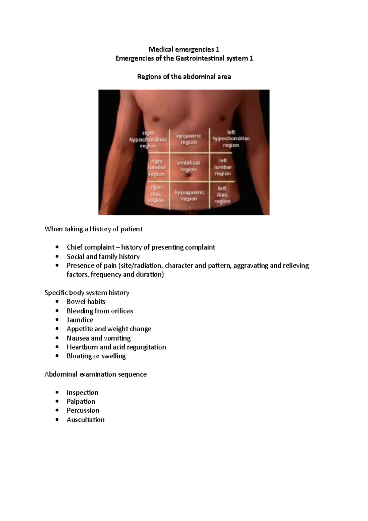 Medical Emergencies 1 - Lecture 1 - Medical emergencies 1 Emergencies ...