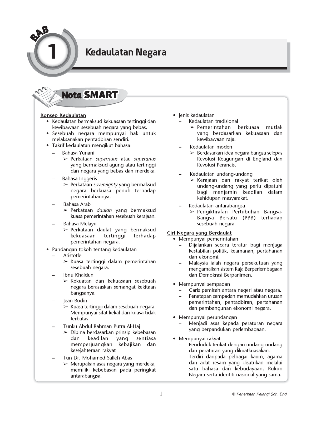 Sejarah BAB 1 T5 KSSM - Bab 1 - 1 © Penerbitan Pelangi Sdn. Bhd. Konsep ...