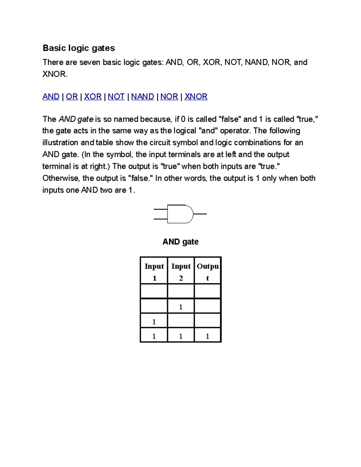 Basic logic gates and its symbols, functions and others Basic logic