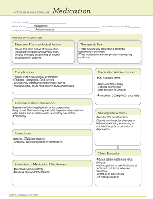 Tylenol ATI new - ATI medication template - ACTIVE LEARNING TEMPLATES ...