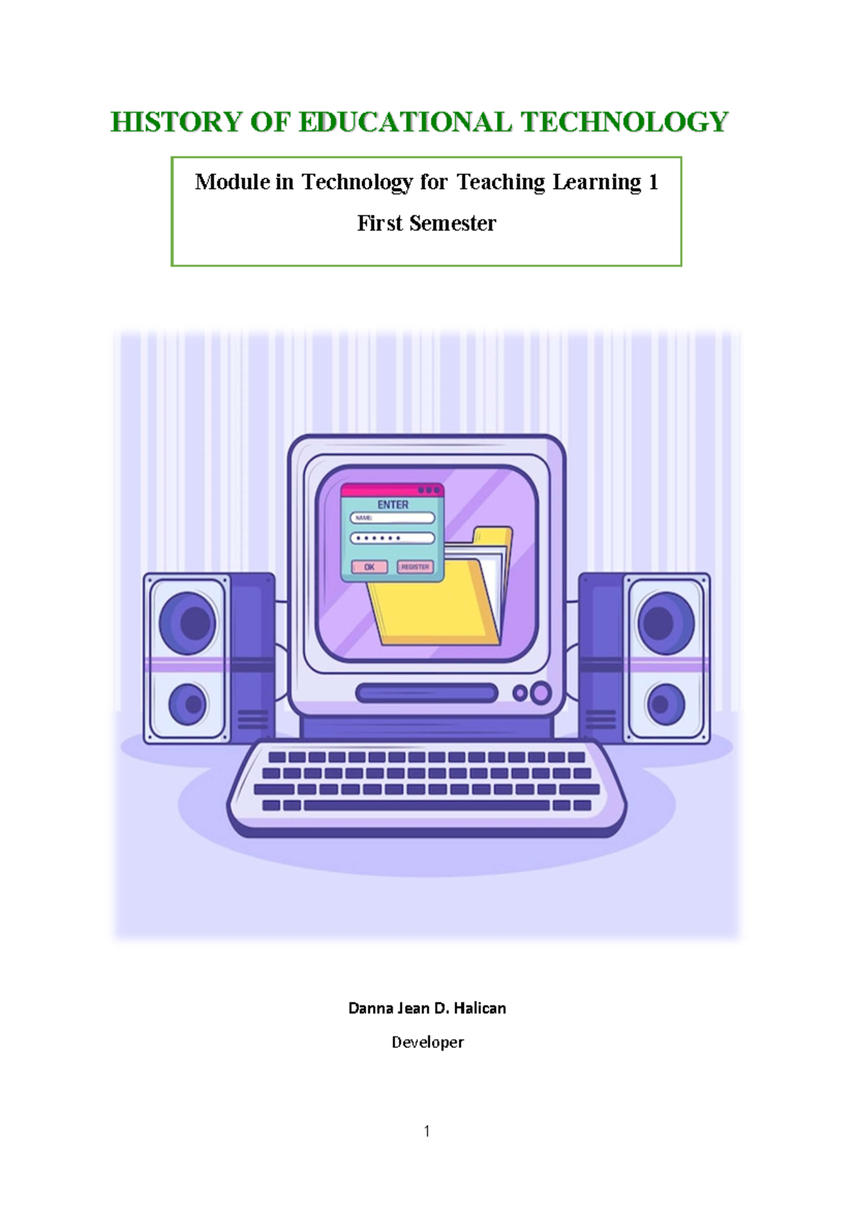 Module In TTL 1 - Halican, Danna JEAN D - BSED FIL 3A - HISTORY OF ...
