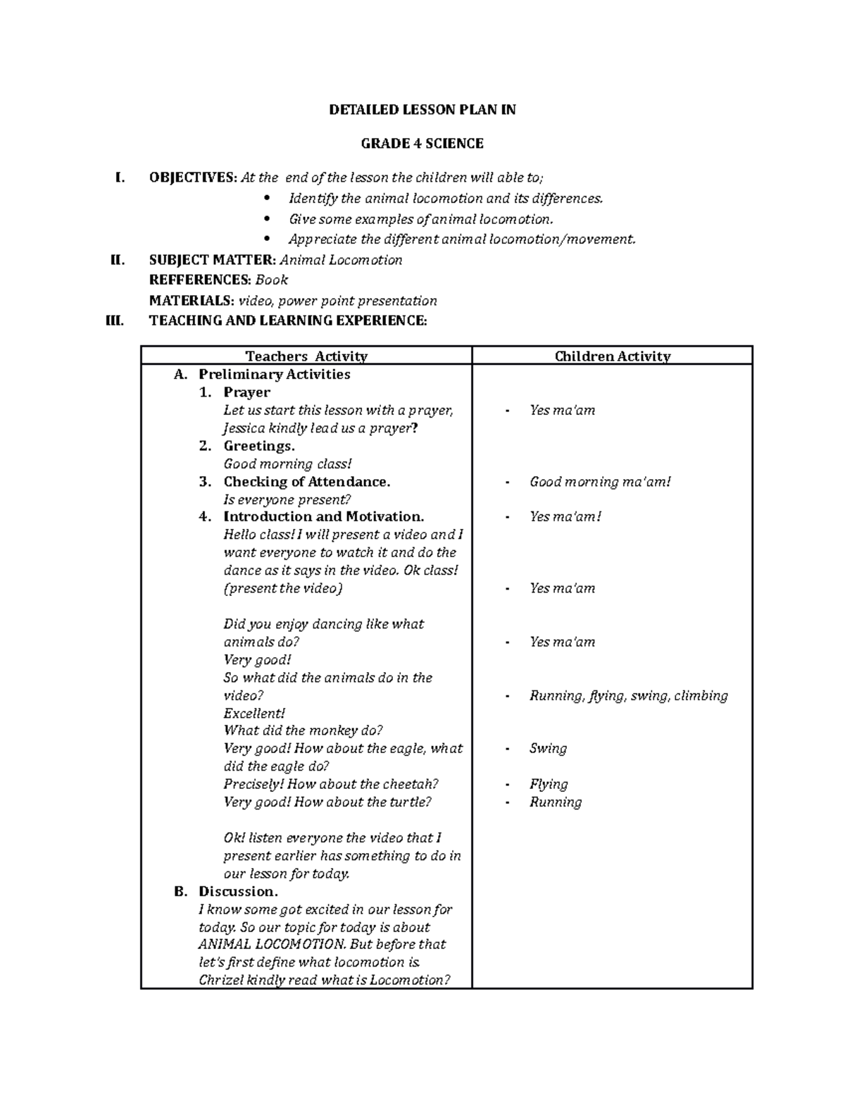 Detailed Lesson Plan In Filipino Detailed Lesson Plan In Grade 4 ...