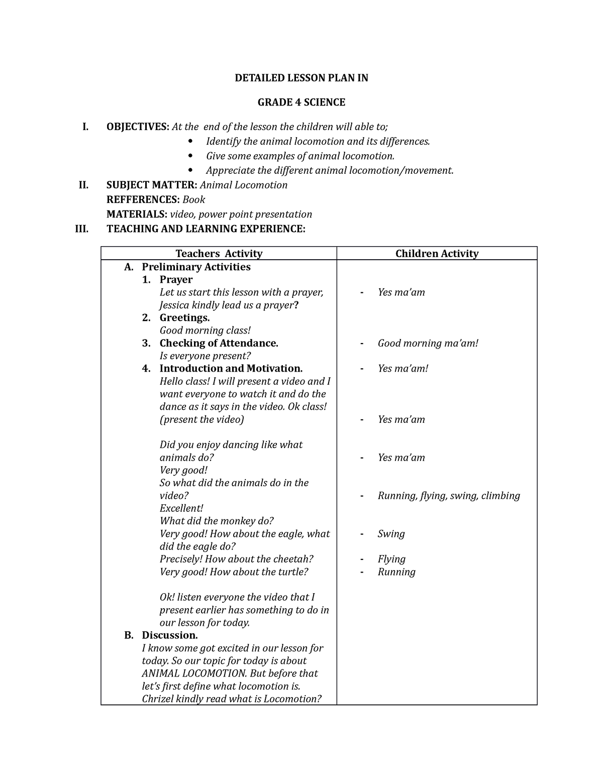 Lesson Plan Tagalog Reynaldo Rey Semi Detailed In Filipino Maikling 