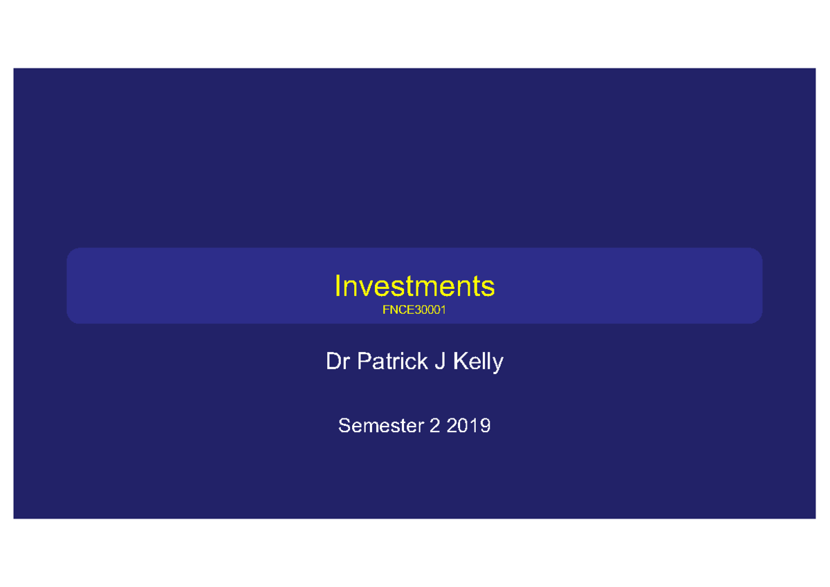 1Slide Per Page Color Day8 CAPM - Dr Patrick J Kelly Semester 2 2019 ...