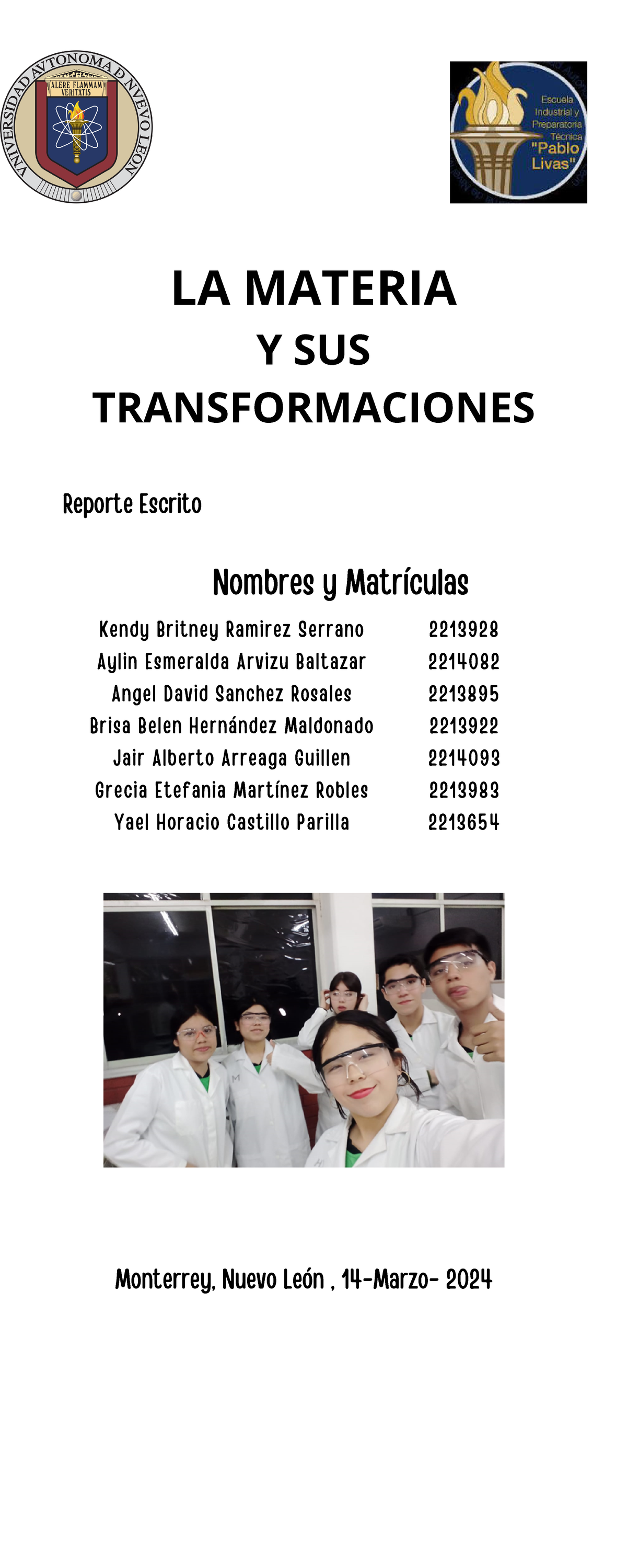 LA Materia Y SUS Transformaciones Evidencia Etapa 2 - Reporte Escrito ...