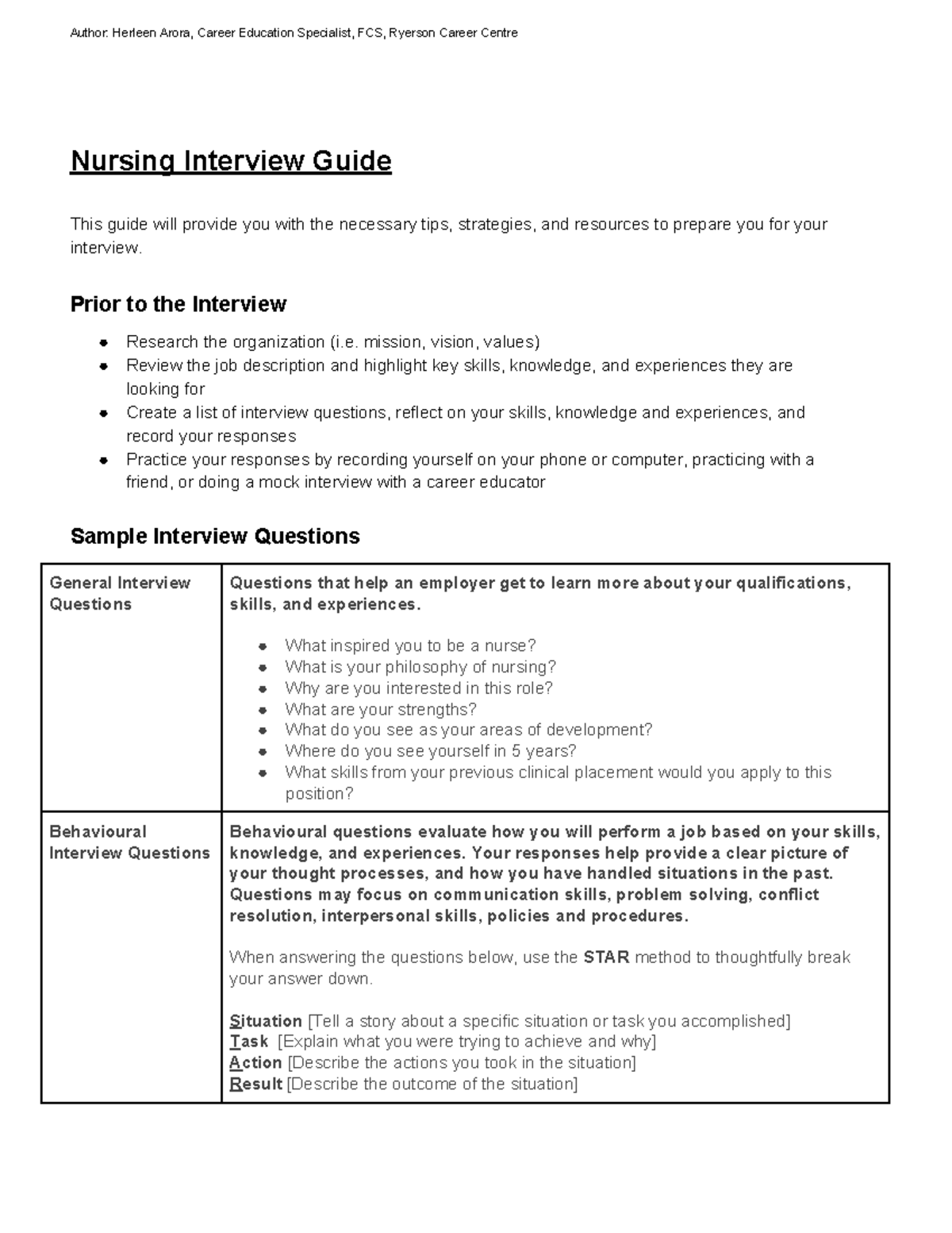 515317649 Nursing Interview Guide Questions Resources - Author