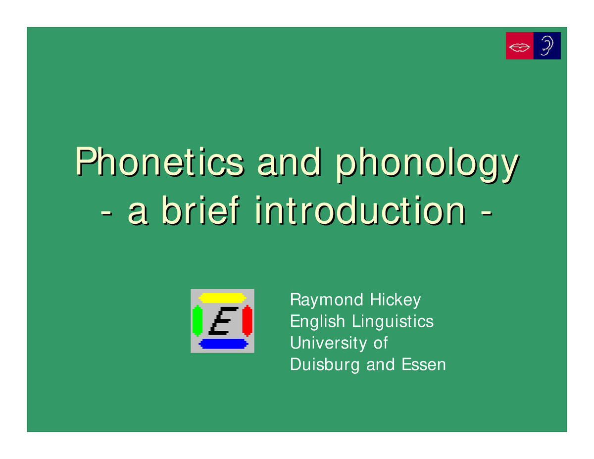 Phonetics-Brief Introduction - Phonetics And PhonologyPhonetics And ...