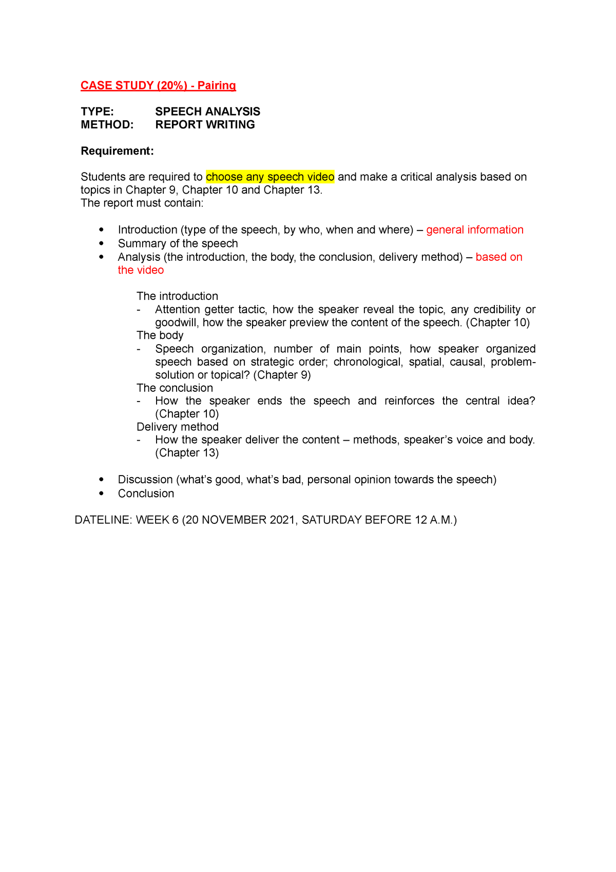 speech analysis assignment com165