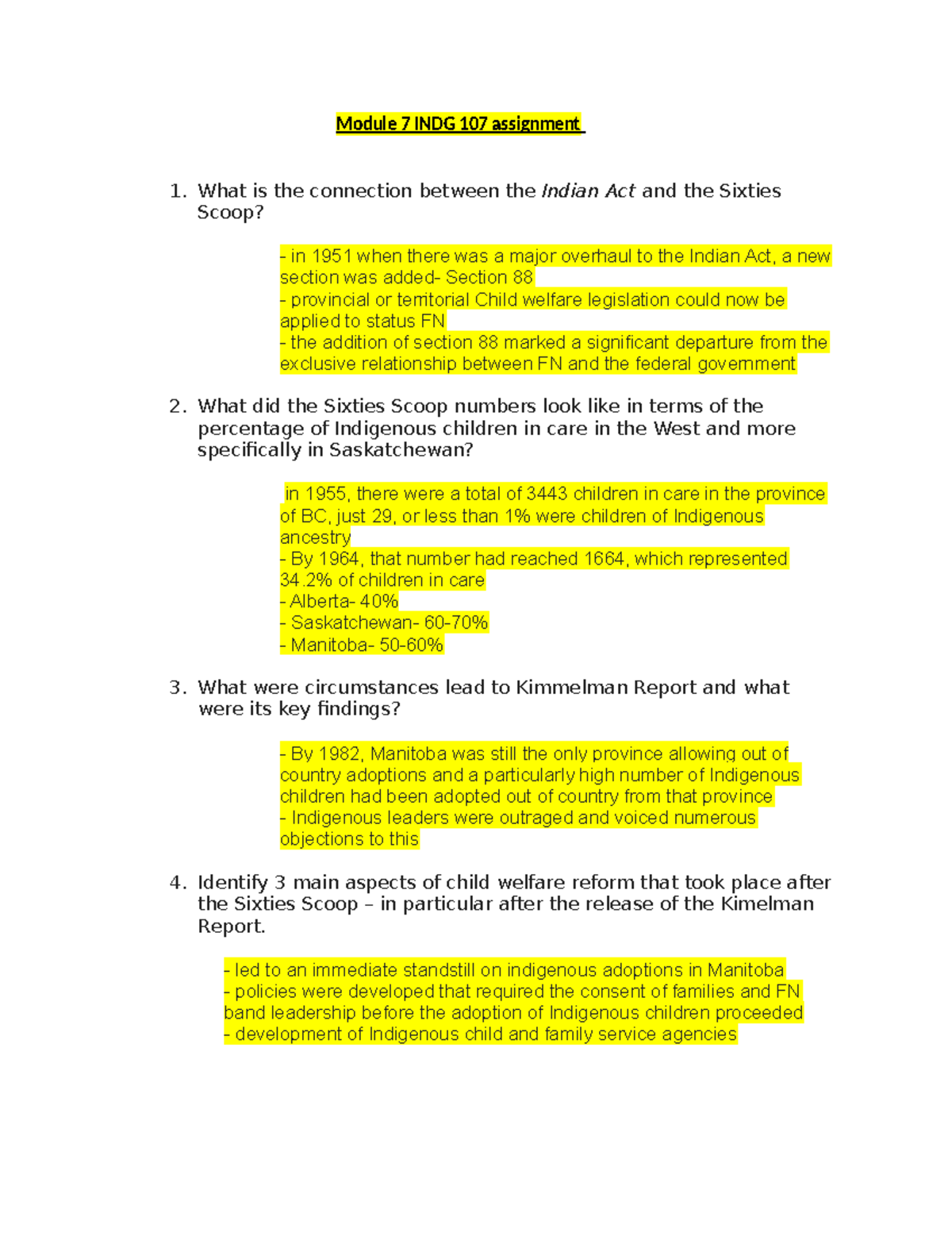 Moduel 7 IDNG Assignment - Module 7 INDG 107 Assignment What Is The ...