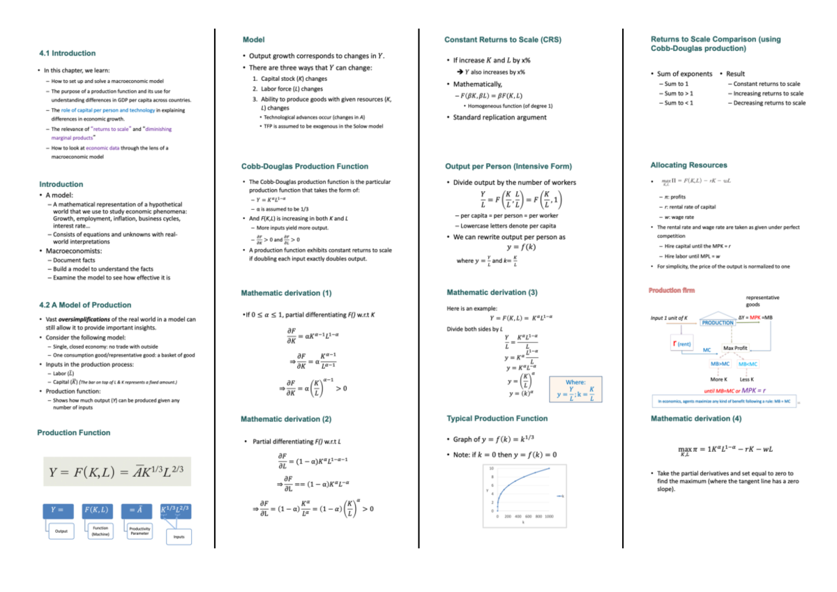 Lecture 6- Factor of Production - EC3102 - Studocu
