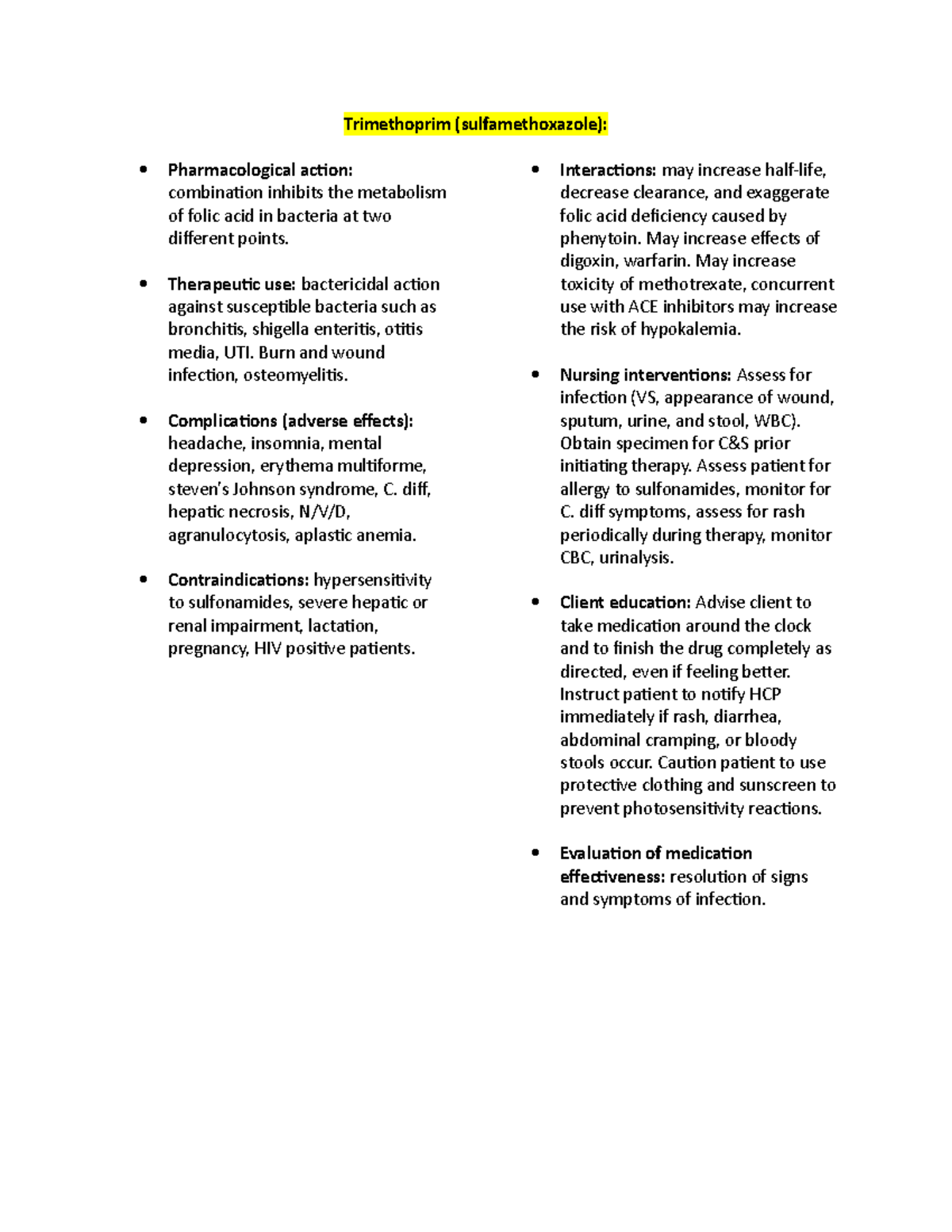 Trimethoprim & doxycycline - Trimethoprim (sulfamethoxazole ...