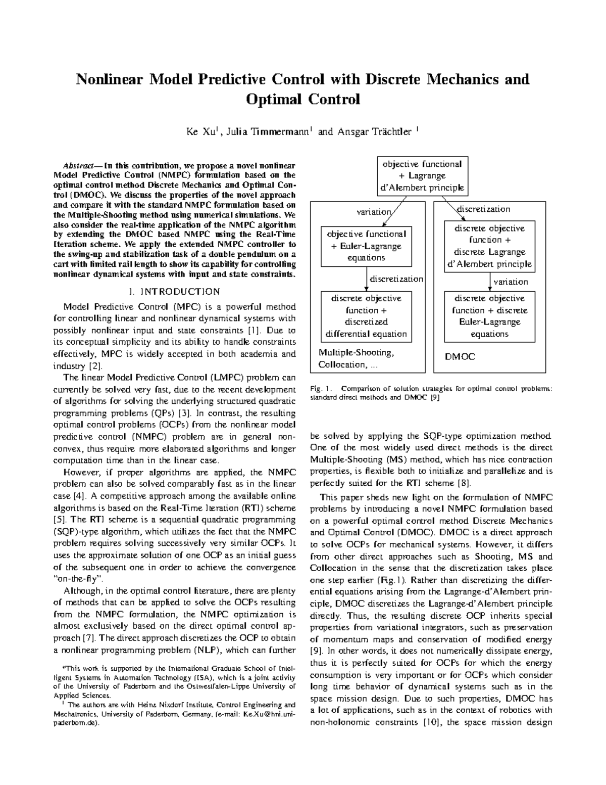 Controllo Predittivo Non Lineare Nonlinear Model Predictive Control With Studocu