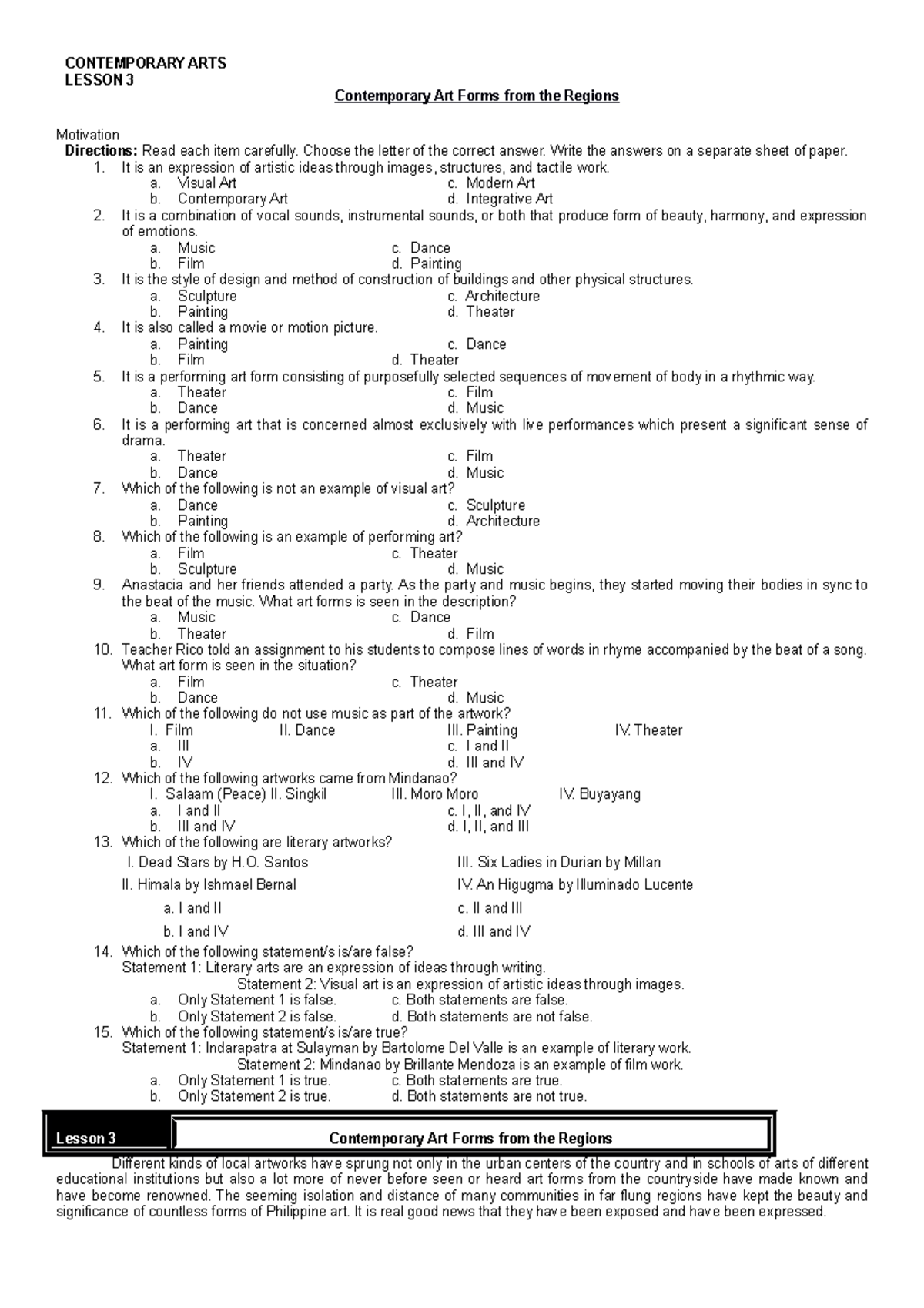 module-teacher-contemporary-arts-lesson-3-contemporary-art-forms