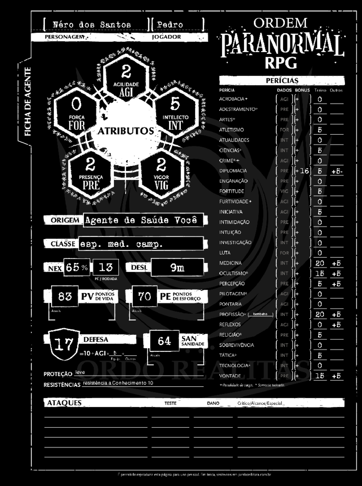 Nero De Ordem Paranormal - Néro dos Santos Pedro Velocidade M ortal 142 ...