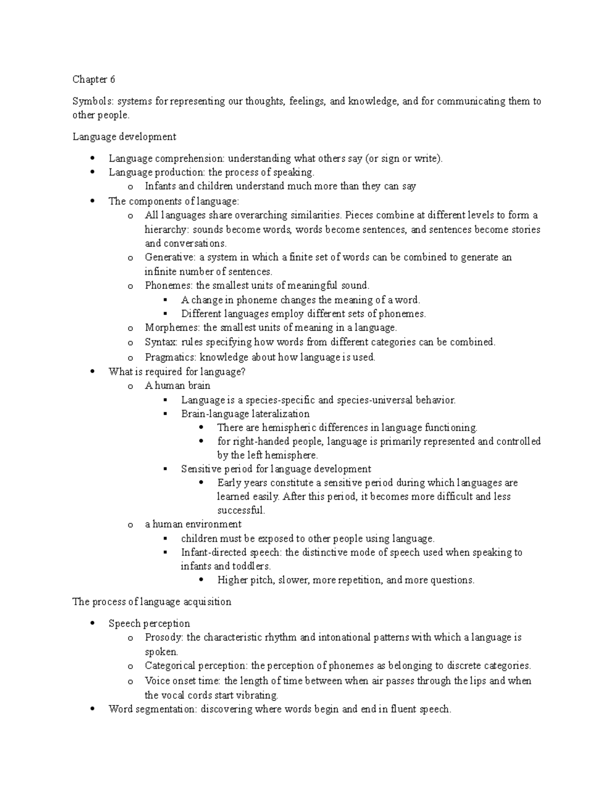 Chapter 6 - notes - PSY 321 - SLU - Studocu