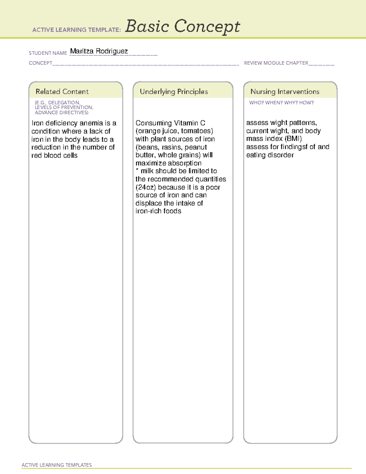 ATI PEDS B 4 - Remediation - ACTIVE LEARNING TEMPLATES Basic Concept ...