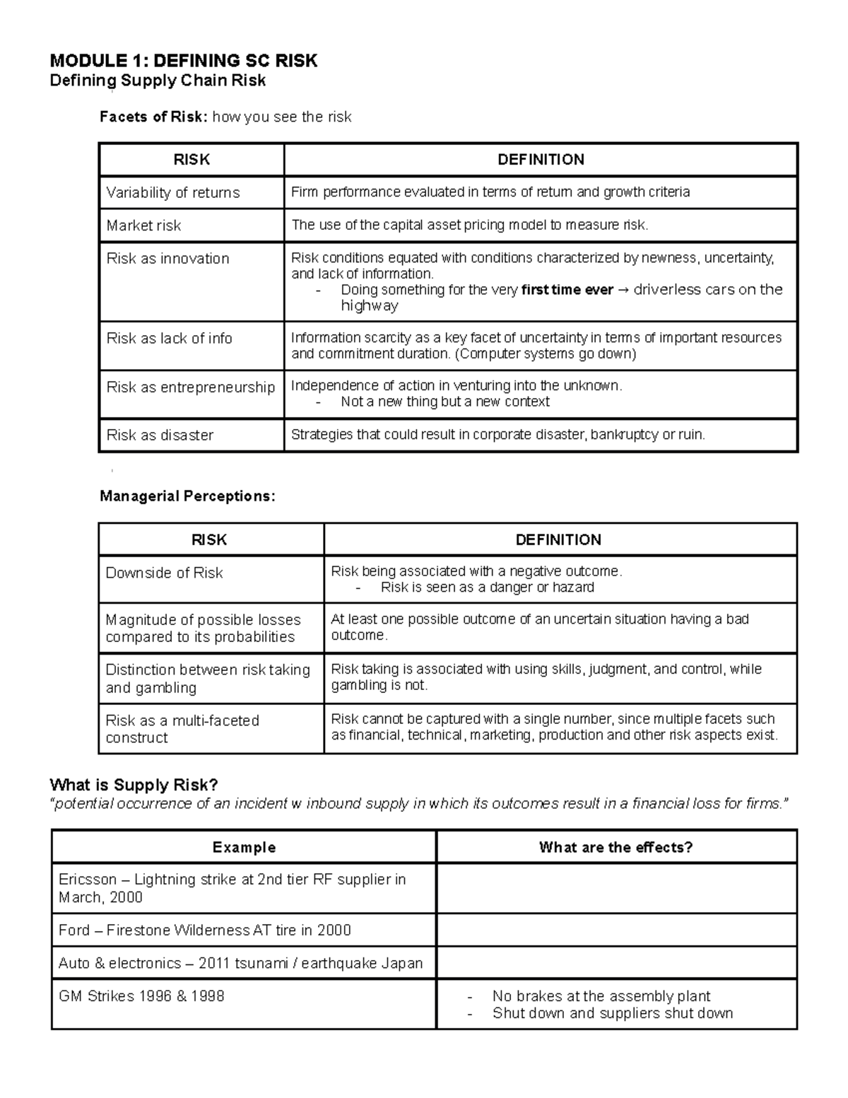 EXAM 2 Study Guide - MGT 498 - Supply Chain Management - Miami - StuDocu
