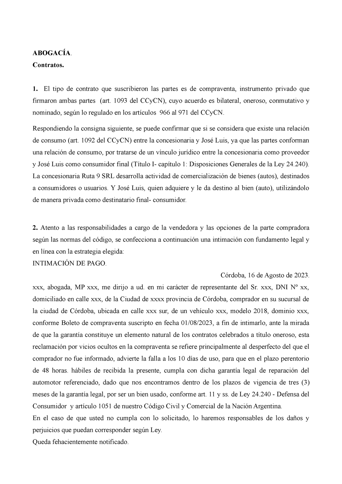 Tp 2 Contratos Tp 2 AbogacÍa Contratos El Tipo De Contrato Que Suscribieron Las Partes Es 9244