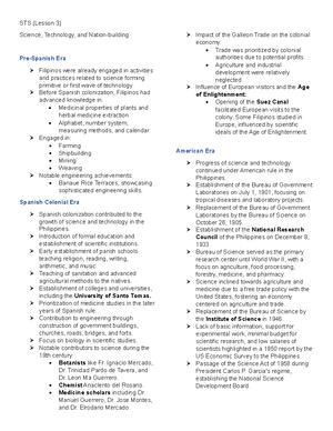 STS - L2 - STS (Lesson 2) Intellectual Revolutions that Defined Society ...