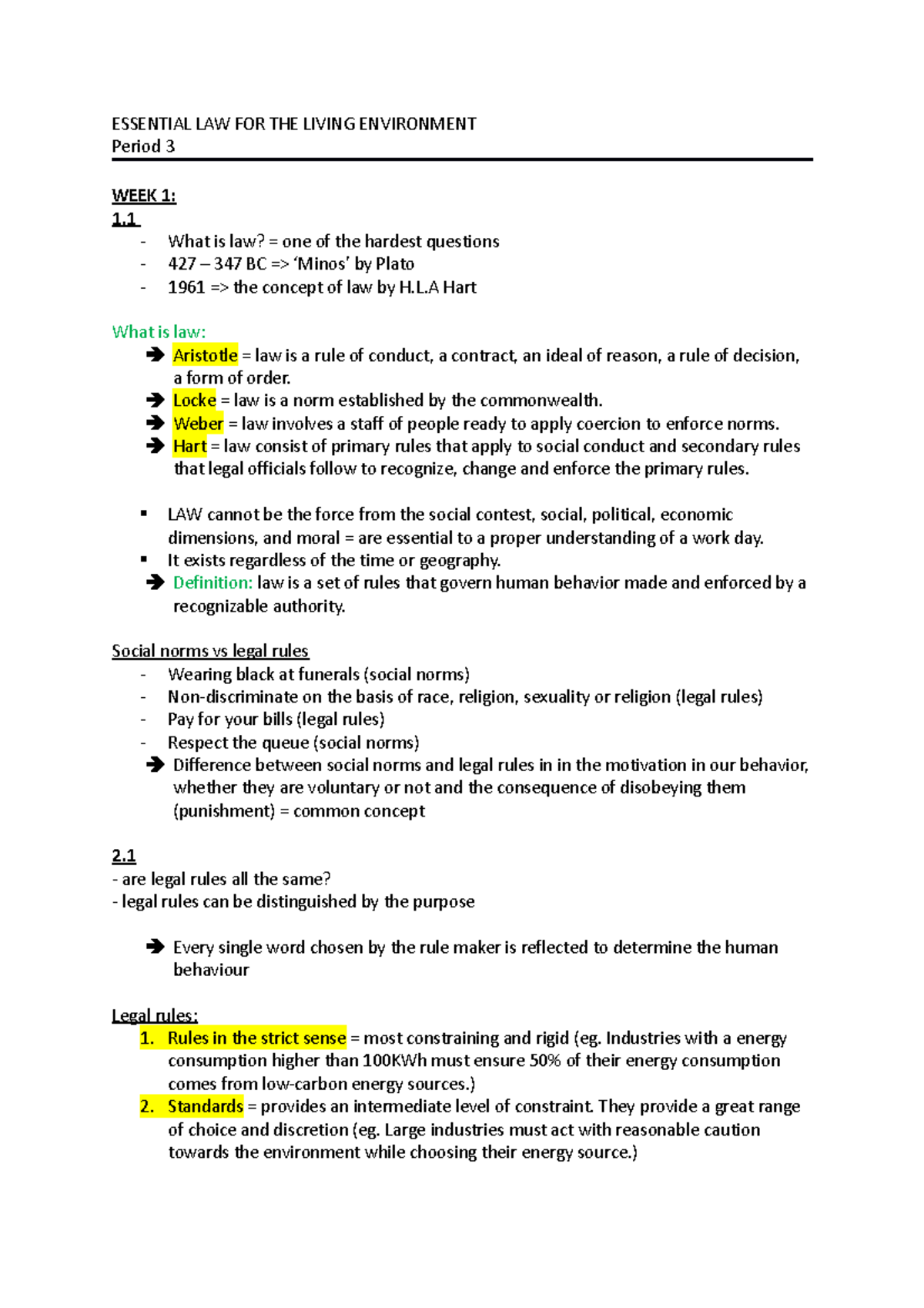 LAW Notes - goeie samenvatting - ESSENTIAL LAW FOR THE LIVING ...