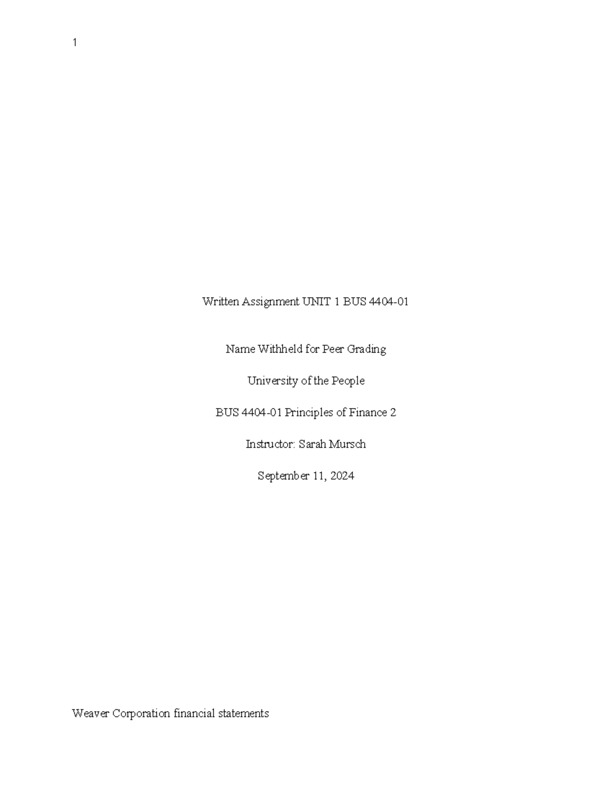 Written Assignment Unit 1 Bus 4404 01 Written Assignment Unit 1 Bus 4404 Name Withheld For Written Assignment Unit 1 Bus 4404 01 Written Assignment Unit 1 Bus 4404 Name Withheld For
