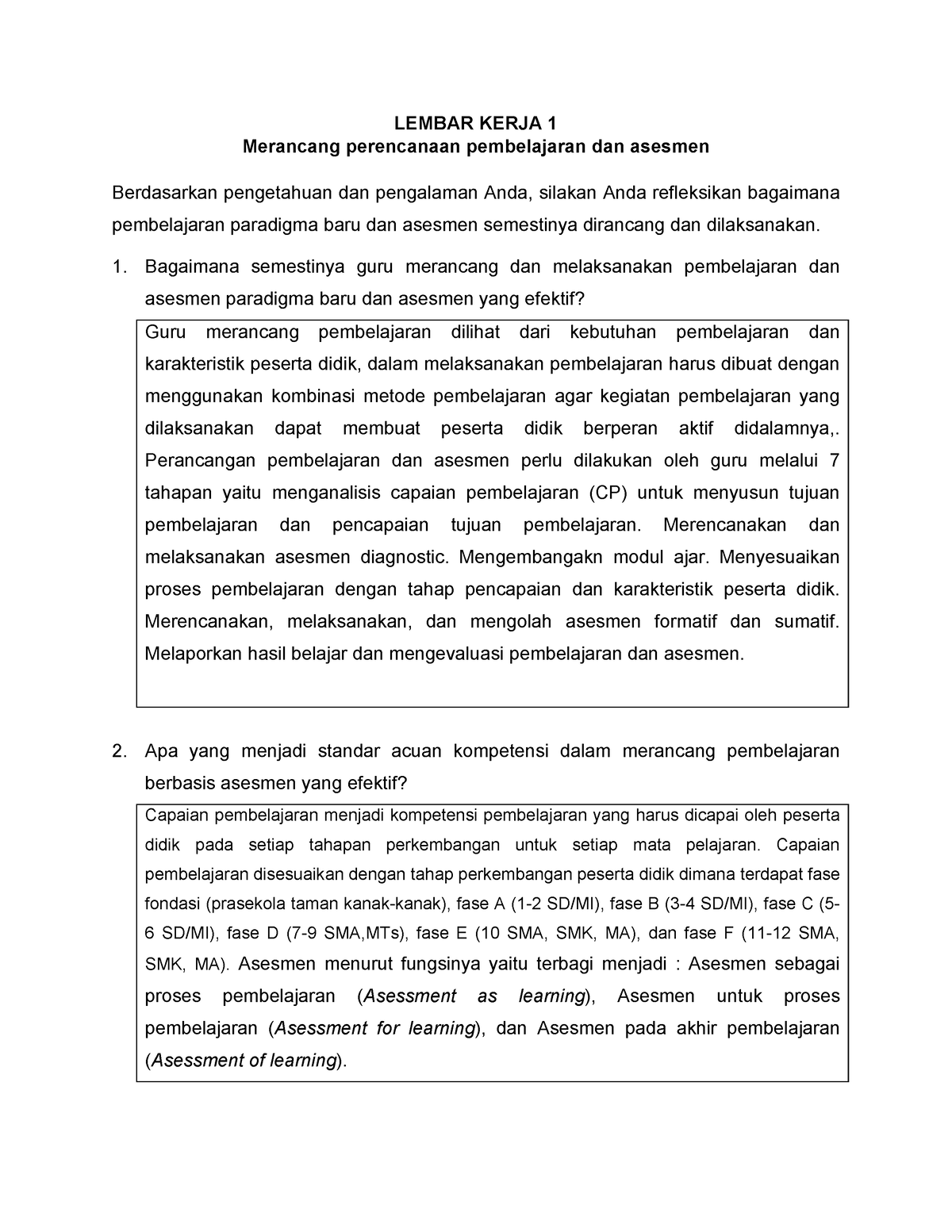 LK-Topik 2 - Tugas - LEMBAR KERJA 1 Merancang Perencanaan Pembelajaran ...