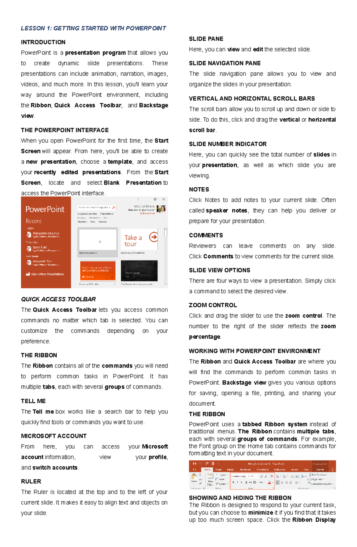 Inbound 2846432864835093921 - LESSON 1: GETTING STARTED WITH POWERPOINT ...
